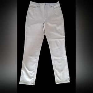 Lands' End Jeans Champagne Gold Metallic (subtle) Sz 12 (pics hv apprx msrmnts)